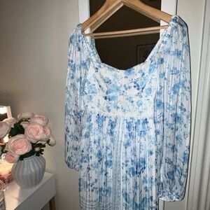 Altar'd State Blue Floral Mini Dress